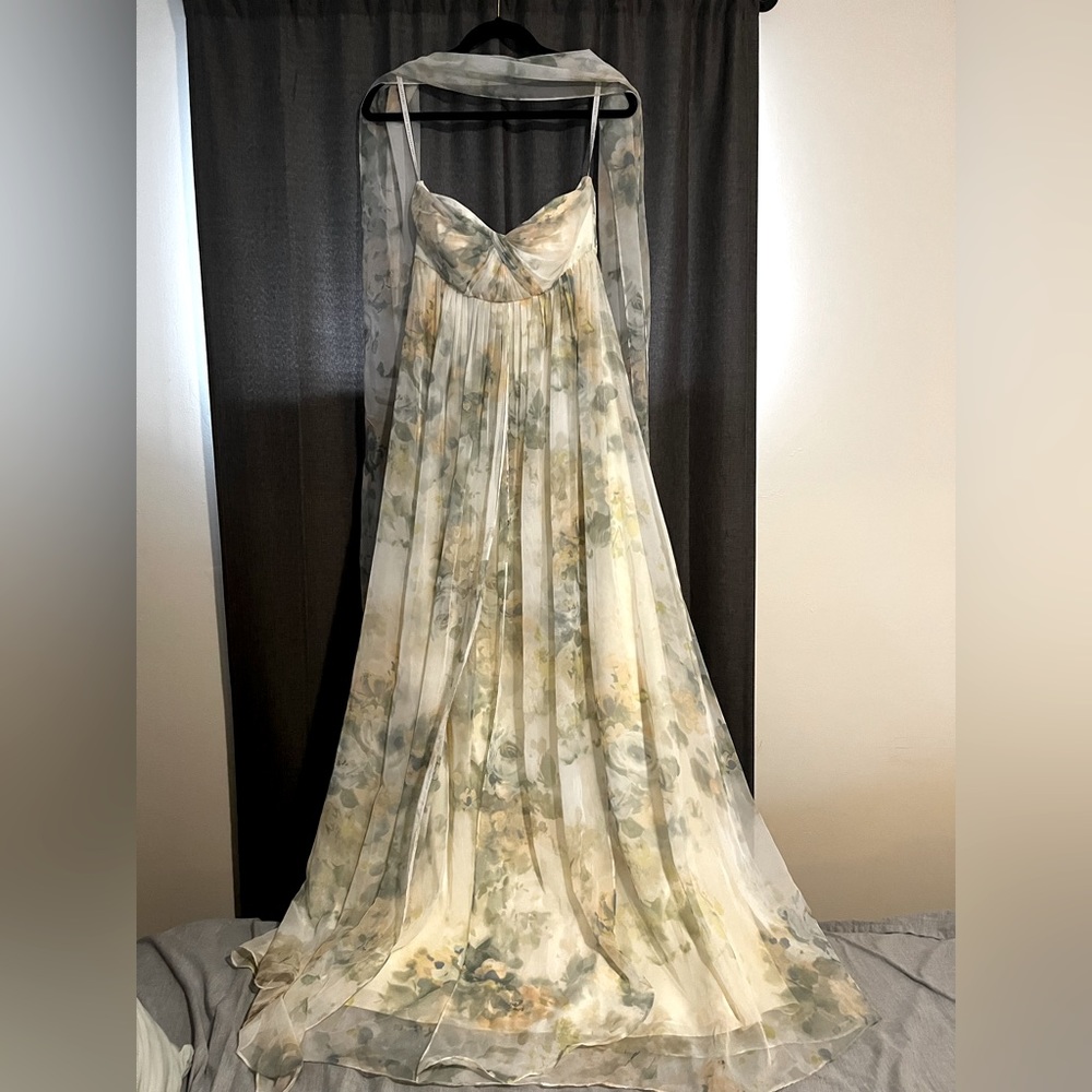 Jenny Yoo Mira Convertible Bridesmaid Dress in vintage floral ivory sage multi